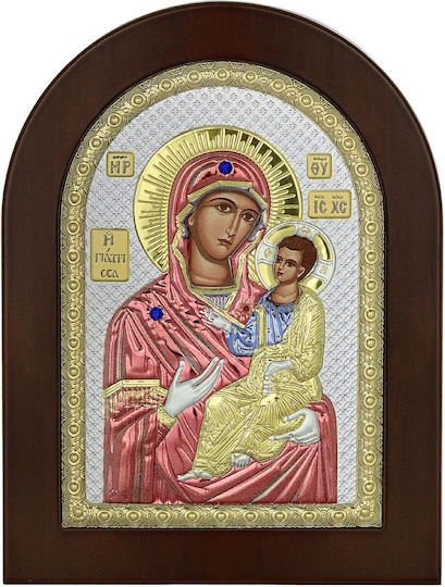 Prince Silvero Свещена Изображение Богородица С Младенеца Сребърна 21x15см