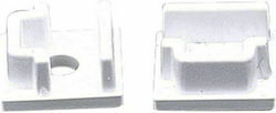 Aca Capac pentru Accesorii Benzi LED Capace din plastic 2 bucăți cu și fără gaură pentru profile de aluminiu EP124