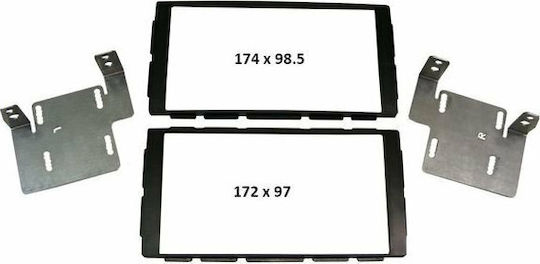 Connects2 DIN-Verkleidungsplatten 2 Din Autoradio-Rahmenkit für Nissan Micra / Note 2014 mit R/CD für Nissan Micra