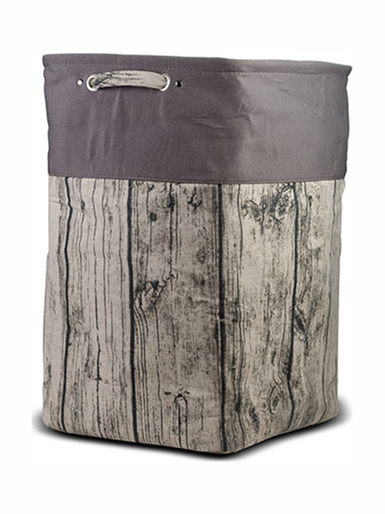 Nava Wäschekorb aus Stoff Faltbar 40x30x55cm Gray