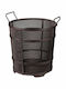 Viometal LTD Atlanta 510 Metallic Basket Wood Storage 49x49x53cm Copper