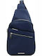 Albert Leather Men's Sling Bag Navy Blue
