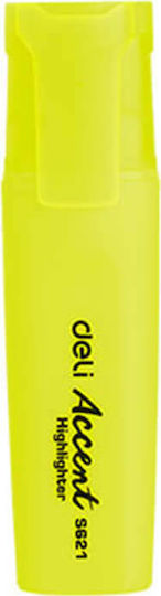 Deli Accent Highlighters 5mm Yellow 10pcs