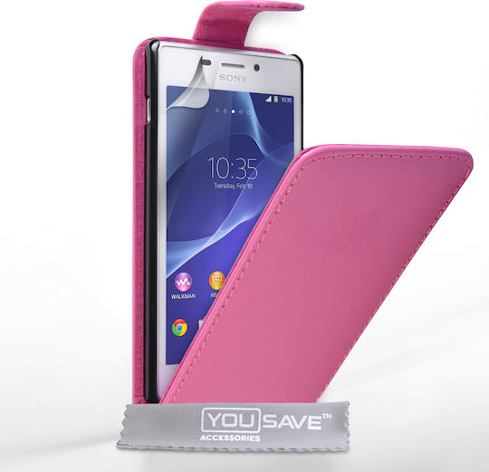 YouSave Accessories Vertikaler Flip Synthetisches Leder Rosa
