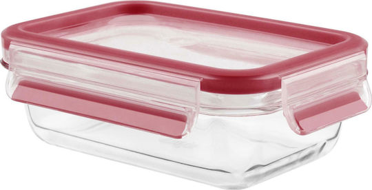 Tefal Clip & Close Lunch Box Glass Κόκκινο 500ml 1pcs