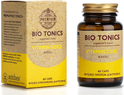 Bio Tonics Premium Vitamin D3/K2 Vitamin for Immune System Boost 4000iu 40 caps