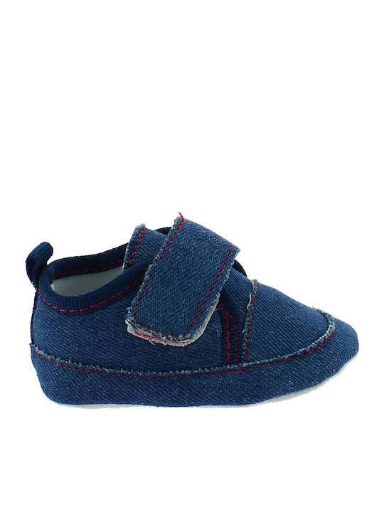 IQ Shoes Βρεφικά Μοκασίνια Αγκαλιάς Μπλε Nicole 140