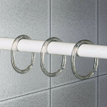 Joy Bath 007-00002 Plastic Bathroom Curtain Rings Transparent 12pcs