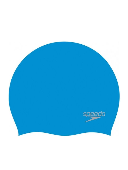 Speedo Plain Moulded Σκουφάκι Κολύμβησης Ενηλίκων από Σιλικόνη Μπλε