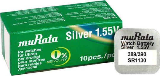 Murata Μπαταρίες Silver Oxide Ρολογιών SR1130 1.55V 10τμχ