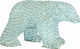 Lianos Illuminated Christmas Plastic Figure Bear White Length 60cm