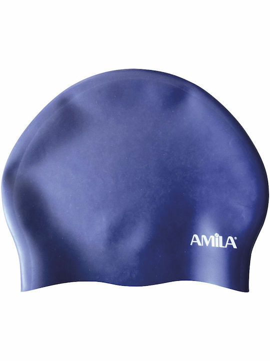 Amila Silicone Adults Swimming Cap Blue