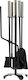 Zogometal 1230-B13 Fireplace Tool Set with Stand Holder Black/Nickel Checkmate