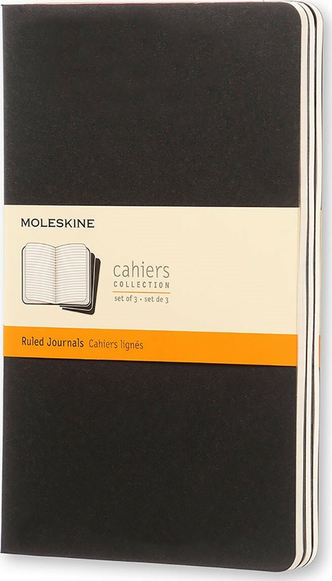 Moleskine Cahiers Large Σετ 3 Σημειωματάρια 80 Φύλλων A5 Ριγέ 13x21cm