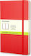 Moleskine Classic Hard Cover Large Notebook 240 Sheets A5 with Blank Pages and Elastic Red