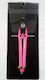 Kronos 612 Metallic Compass with Point and Circle Cutter in Sleeve Pink (Μiscellaneous colours)