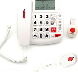 TM-S003 Office Corded Phone for Seniors White