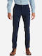 Stretch Twill Pantaloni Chino Elastic cu Croială Slim Albastru marin