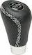 Sumex Shift Knob Race Sport Ταχυτήτων Leather Look με Άσπρη Ραφή Universal black 2505GRW