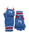 Flapjackkids Kids Gloves Fingerless Blue 1pcs Monster