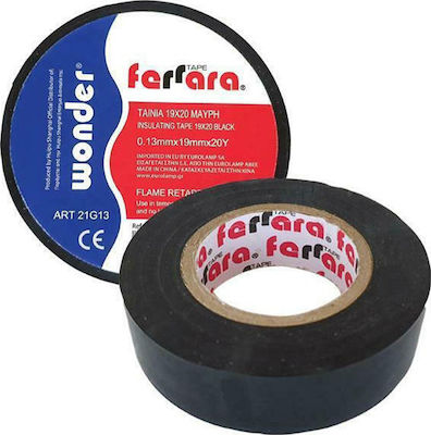 Eurolamp Insulation Tape 19mm x 20m 147-34001 Black Black