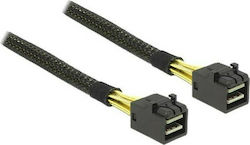 DeLock Mini SAS - Mini SAS Cable 50cm Μαύρο (83386)