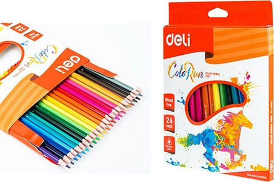 Deli ColoRun Wood Free Colored Pencil Set Triangular Package of 1 packages