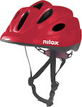 Nilox Παιδικό Κράνος για Ποδήλατο & Πατίνι Κόκκινο με Ενσωματωμένο Φωτάκι LED