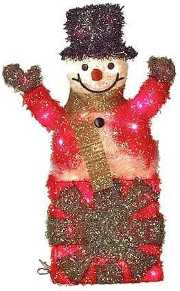 JK Home Decoration Illuminated Christmas Figure SNowman