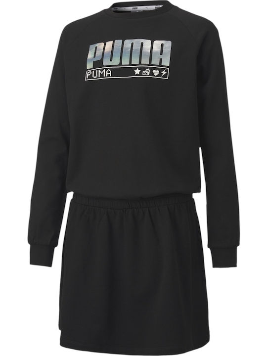 Rochie pentru Copii Rochie de fete Mânecă lungă Negru