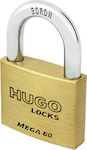 Hugo Locks Stahl Vorhängeschloss Messing mit Schlüssel 40mm 1Stück