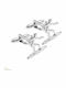 Senza Steel Cufflinks in Silver Colour
