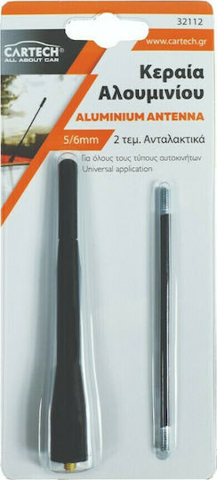 Cartech Car Antenna Roof Threaded for Radio in Black Color