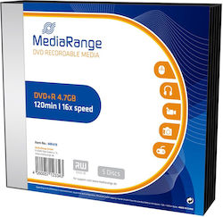 MediaRange DVD+R Înregistrabile 4.7GB 5 Bucăți