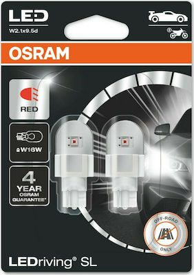 Osram Lamps Car & Motorcycle Ledriving SL Red W16W LED 6000K Cold White 12V 2W 2pcs