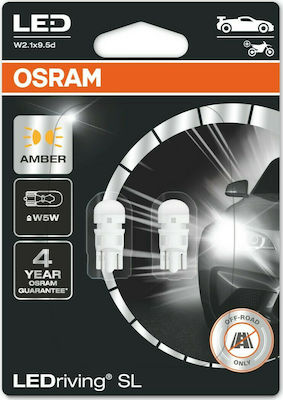 Osram Λάμπες Αυτοκινήτου & Μοτοσυκλέτας Ledriving SL Yellow T10 LED Πορτοκαλί 12V 0.5W 2τμχ