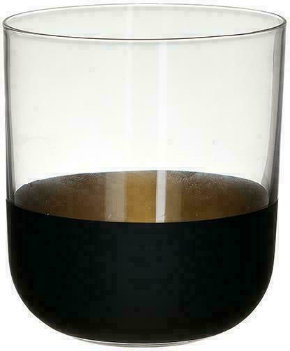 Click Set of Glasses Whiskey made of Glass Black-Gold 300ml 6pcs