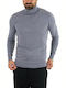 Tailor Made Knitwear Men's Long Sleeve Sweater Turtleneck Grey Marl