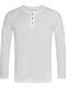 Stedman Shawn Henley Men's Long Sleeve Promotional T-Shirt White ST9460-WHI