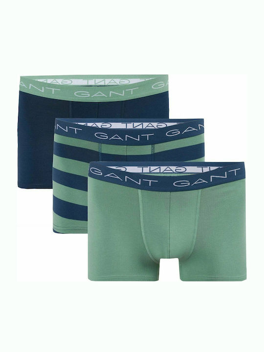 Gant Ανδρικά Μποξεράκια Πράσινα 3Pack