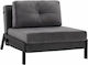 Constance Schlafsessel Samt Grey 95x92x66cm