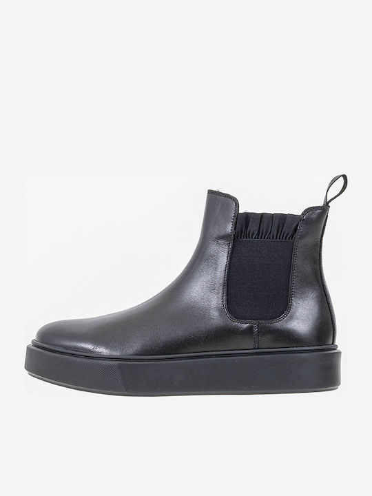 Leather Women's Ankle Boots Black