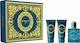 Versace Eros Pour Homme Männer Duftset mit Eau de Toilette 3 Stück