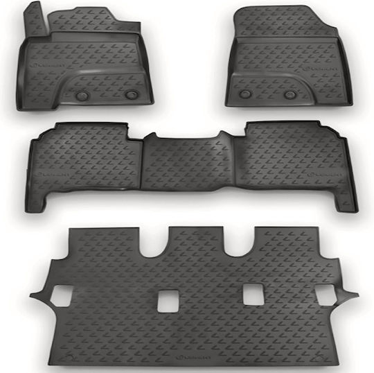Novline Satz Vorder- und Hintermatten Wannenartig 4Stück aus TPE für Lexus LX 2012+ Gray