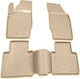 Novline Set of Front and Rear Mats 4pcs Tray Type for Volvo XC 90 2002-2015 Beige