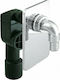 Viospiral Built-in Washing Machine Trap Plastic Siphon Floor Silver