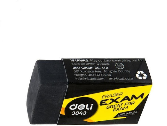 Deli Γόμα για Μολύβι Exam 40x22x12mm Μαύρη