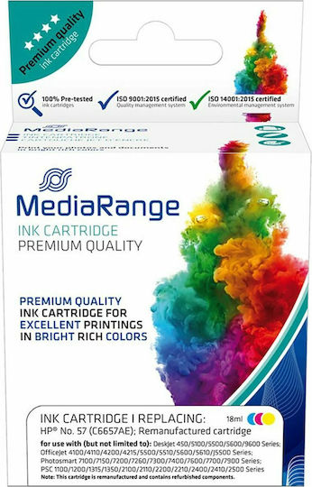 MediaRange Συμβατό Μελάνι Εκτυπωτή InkJet HP 57 C6657AE 600 Σελίδων 18ml Πολλαπλό (Color)