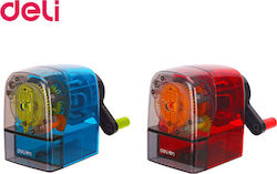 Deli Επιτραπέζια σε 2 χρώματα Plastic Pencil Sharpener Hand Crank