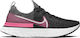 Nike React Infinity Run Flyknit Femei Pantofi sport Alergare Negru / Alb / Roz Explozie